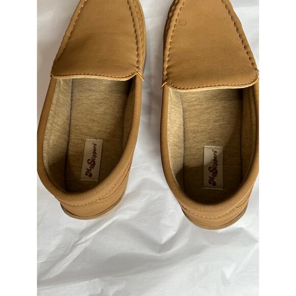 My Slippers womens size 9 moccasins leather tan memory foam  comfycore, casual - Picture 7 of 9